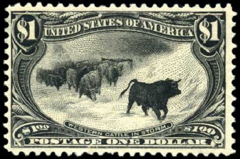Value of US Stamps Scott 292: US$1.00 1898 Trans Mississippi Exposition. Harmer-Schau Auction Galleries, Oct 2010, Sale 87, Lot 251