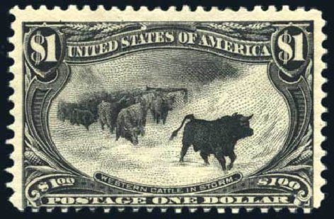 Price of US Stamp Scott Catalogue 292: US$1.00 1898 Trans Mississippi Exposition. Harmer-Schau Auction Galleries, Aug 2011, Sale 90, Lot 1431