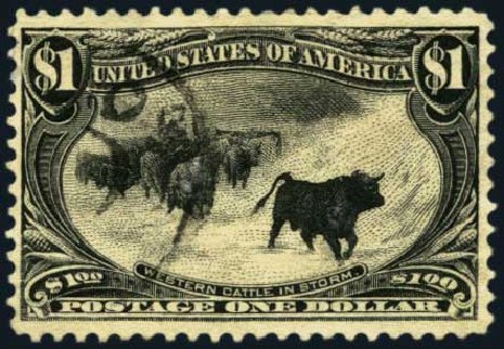 Values of US Stamps Scott Catalogue #292: US$1.00 1898 Trans Mississippi Exposition. Harmer-Schau Auction Galleries, Oct 2012, Sale 95, Lot 231