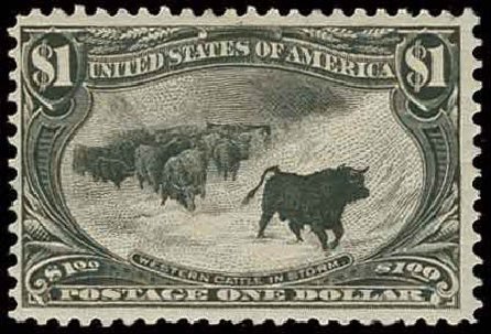 Value of US Stamps Scott Catalog #292: US$1.00 1898 Trans Mississippi Exposition. H.R. Harmer, Nov 2013, Sale 3004, Lot 1211