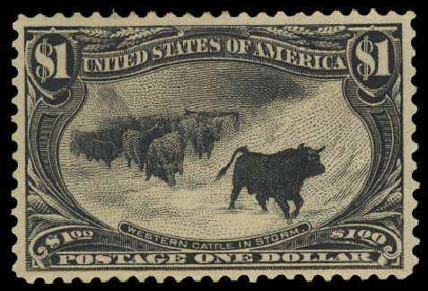 Price of US Stamp Scott Cat. #292 - US$1.00 1898 Trans Mississippi Exposition. Daniel Kelleher Auctions, Jun 2012, Sale 630, Lot 1671