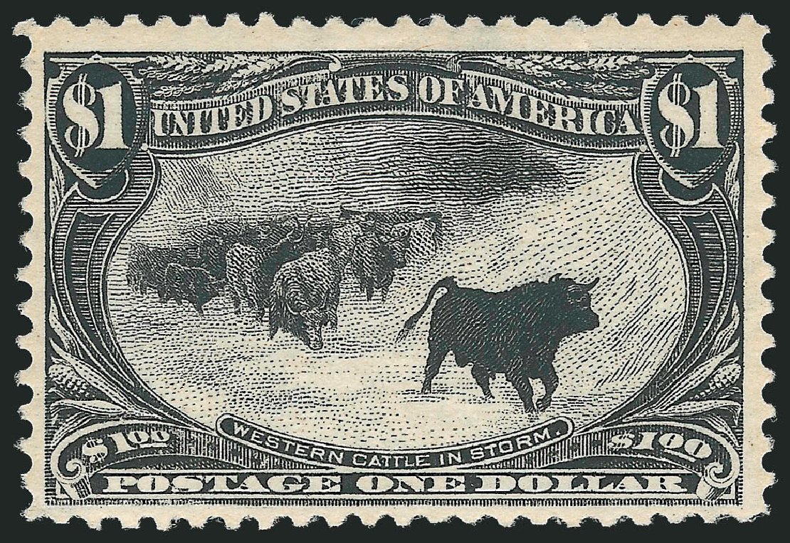 Values of US Stamps Scott 292: 1898 US$1.00 Trans Mississippi Exposition. Robert Siegel Auction Galleries, Mar 2011, Sale 1007, Lot 2561