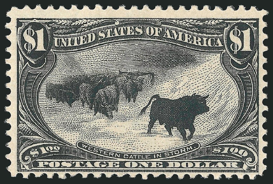US Stamp Values Scott 292 - US$1.00 1898 Trans Mississippi Exposition. Robert Siegel Auction Galleries, Oct 2011, Sale 1014, Lot 1661