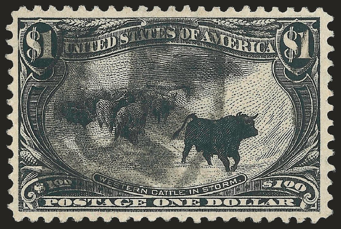 Prices of US Stamp Scott Catalog 292 - 1898 US$1.00 Trans Mississippi Exposition. Robert Siegel Auction Galleries, Jun 2009, Sale 975, Lot 1641