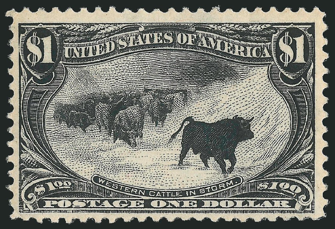 Prices of US Stamps Scott Catalogue #292 - 1898 US$1.00 Trans Mississippi Exposition. Robert Siegel Auction Galleries, Dec 2009, Sale 982, Lot 5651