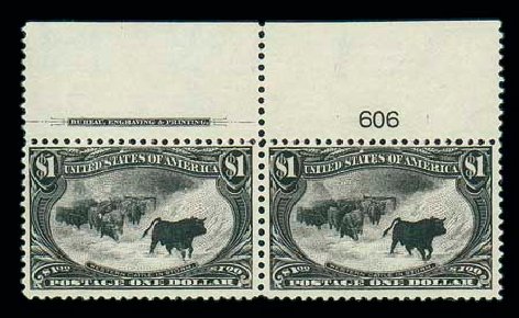 Cost of US Stamps Scott Catalog # 292 - 1898 US$1.00 Trans Mississippi Exposition. Matthew Bennett International, Dec 2007, Sale 325, Lot 1864
