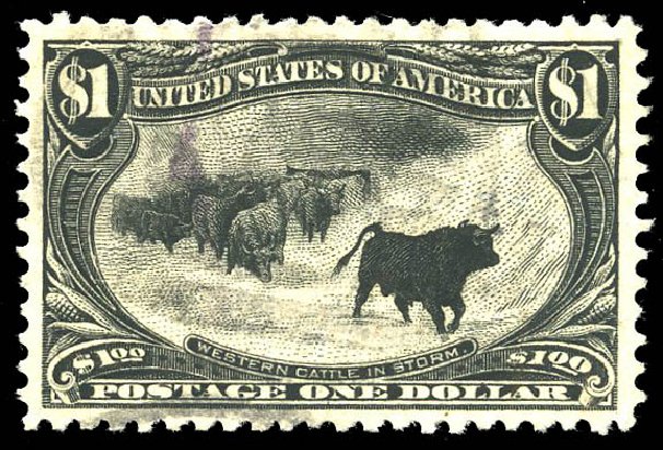 Prices of US Stamps Scott Catalogue 292 - 1898 US$1.00 Trans Mississippi Exposition. Matthew Bennett International, Feb 2015, Sale 351, Lot 154