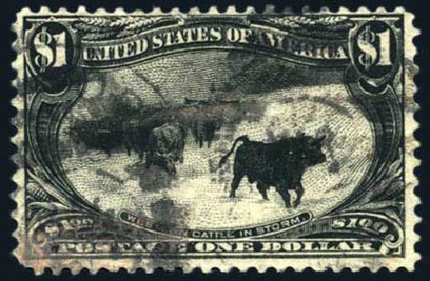 US Stamp Prices Scott Cat. 292: US$1.00 1898 Trans Mississippi Exposition. Harmer-Schau Auction Galleries, Feb 2010, Sale 84, Lot 1504