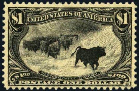 US Stamps Value Scott Catalogue #292 - 1898 US$1.00 Trans Mississippi Exposition. Harmer-Schau Auction Galleries, May 2012, Sale 93, Lot 324