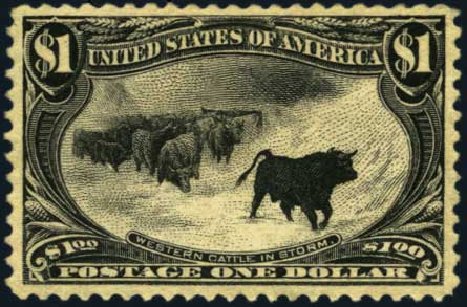 Prices of US Stamps Scott Catalog # 292 - US$1.00 1898 Trans Mississippi Exposition. Harmer-Schau Auction Galleries, Aug 2012, Sale 94, Lot 1434