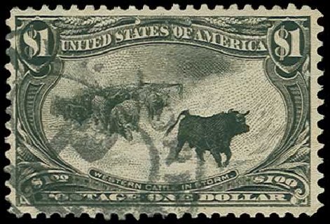 Price of US Stamps Scott Cat. #292: 1898 US$1.00 Trans Mississippi Exposition. H.R. Harmer, Jun 2015, Sale 3007, Lot 3284