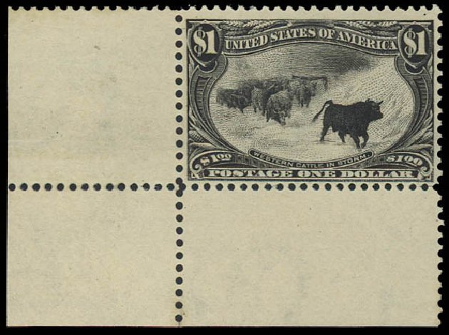 US Stamps Value Scott Cat. #292 - 1898 US$1.00 Trans Mississippi Exposition. Daniel Kelleher Auctions, Oct 2012, Sale 632, Lot 1204