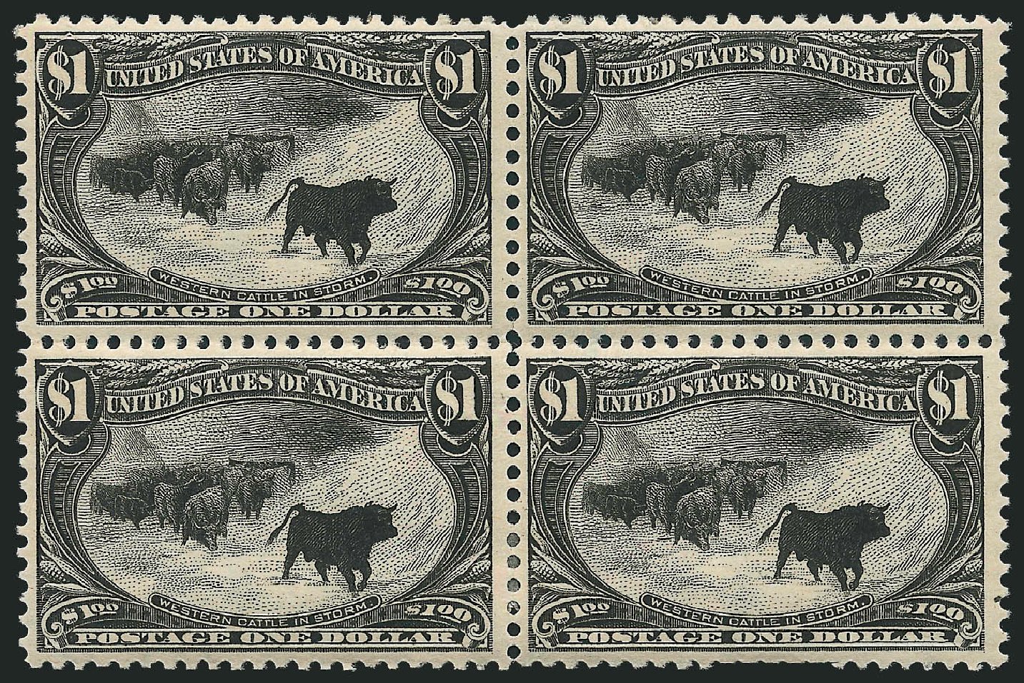 Cost of US Stamps Scott 292: 1898 US$1.00 Trans Mississippi Exposition. Robert Siegel Auction Galleries, Mar 2011, Sale 1007, Lot 2564