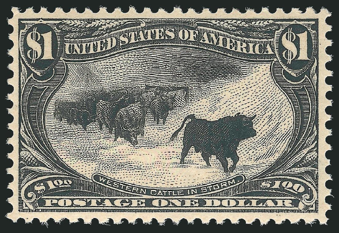 US Stamps Value Scott Catalogue #292 - 1898 US$1.00 Trans Mississippi Exposition. Robert Siegel Auction Galleries, Oct 2011, Sale 1014, Lot 1654