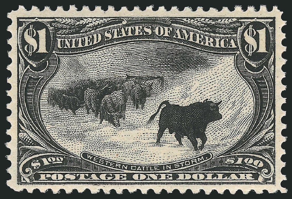 Value of US Stamp Scott Catalog #292 - US$1.00 1898 Trans Mississippi Exposition. Robert Siegel Auction Galleries, Mar 2012, Sale 1019, Lot 644