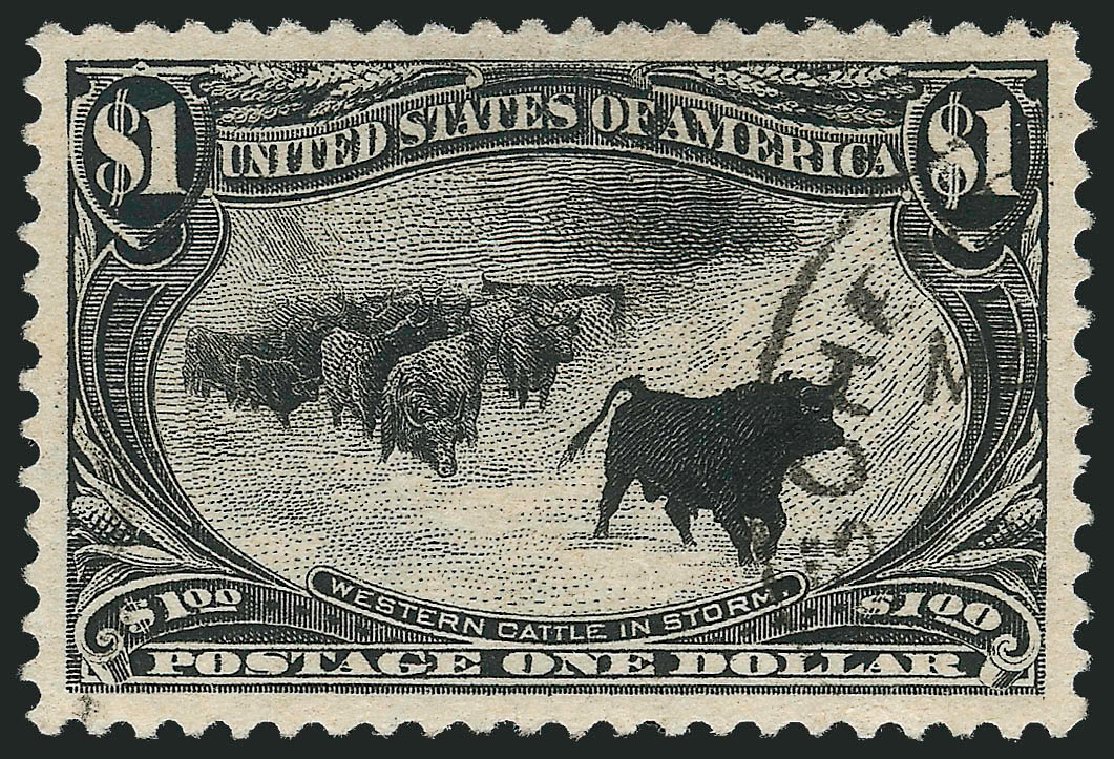Values of US Stamps Scott Cat. #292 - US$1.00 1898 Trans Mississippi Exposition. Robert Siegel Auction Galleries, Jun 2012, Sale 1025, Lot 204