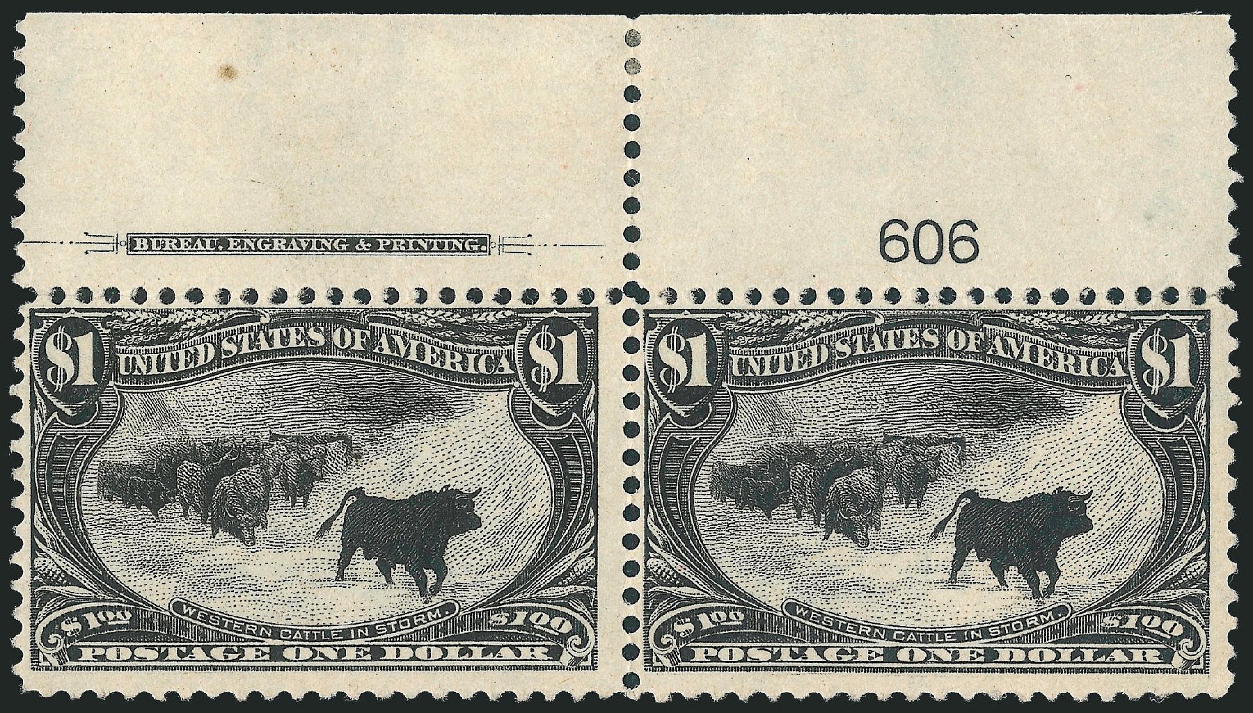 US Stamps Values Scott # 292: US$1.00 1898 Trans Mississippi Exposition. Robert Siegel Auction Galleries, Dec 2012, Sale 1037, Lot 1924