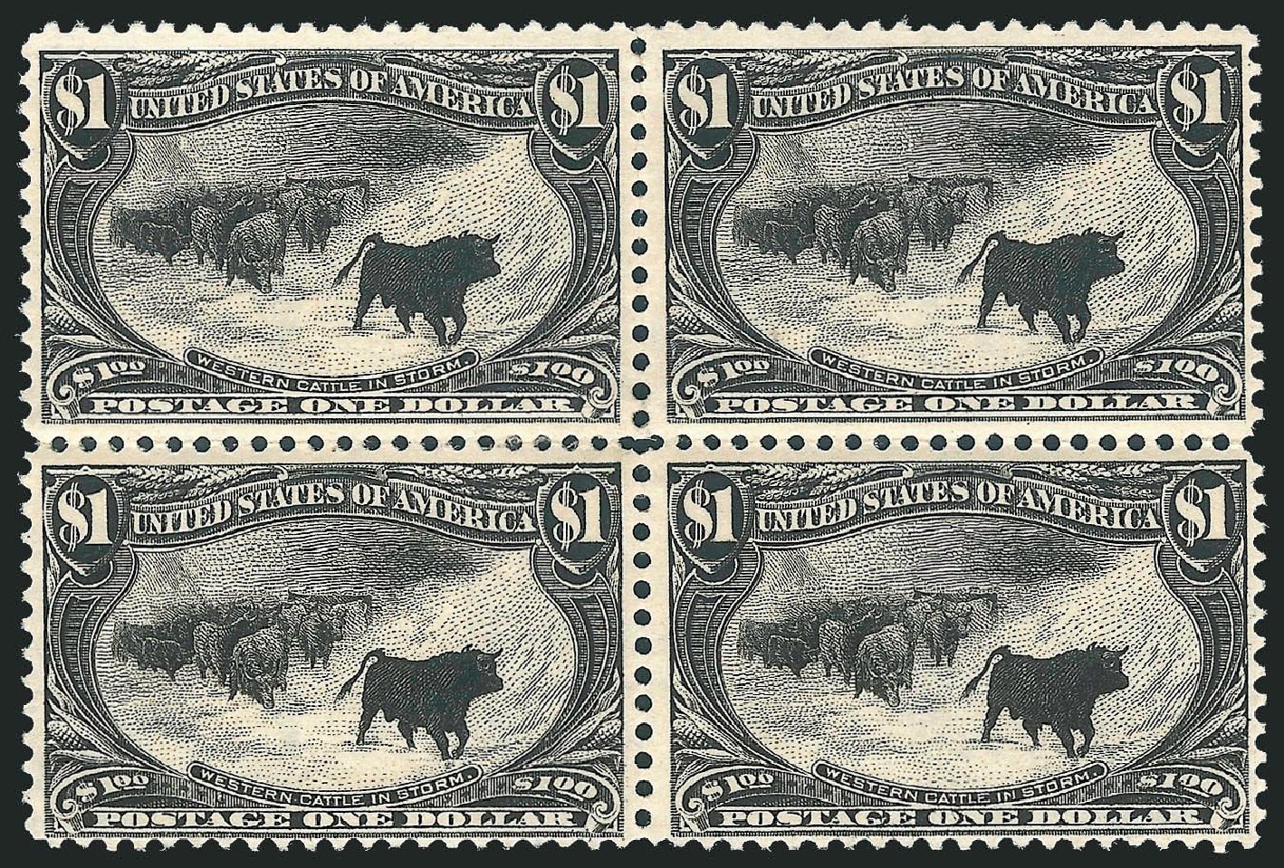 US Stamp Prices Scott Cat. # 292 - US$1.00 1898 Trans Mississippi Exposition. Robert Siegel Auction Galleries, Mar 2013, Sale 1040, Lot 1614
