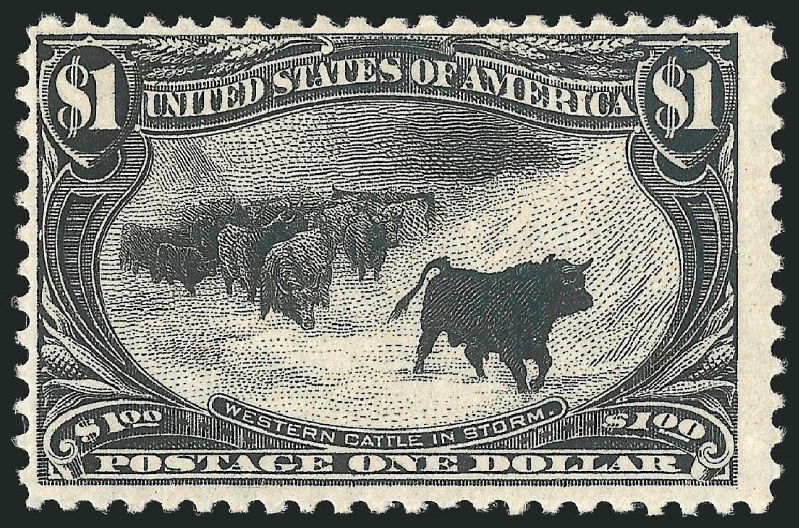 Costs of US Stamp Scott Catalogue # 292 - US$1.00 1898 Trans Mississippi Exposition. Robert Siegel Auction Galleries, Jul 2013, Sale 1050, Lot 444