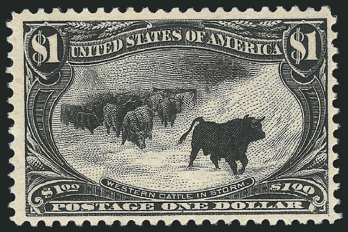 US Stamp Value Scott Catalog # 292 - 1898 US$1.00 Trans Mississippi Exposition. Robert Siegel Auction Galleries, Nov 2013, Sale 1056, Lot 314