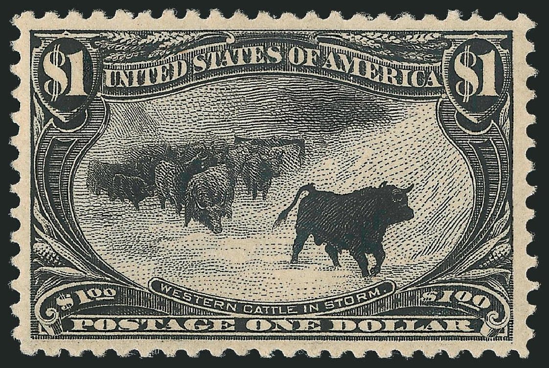 US Stamps Prices Scott #292 - 1898 US$1.00 Trans Mississippi Exposition. Robert Siegel Auction Galleries, Apr 2014, Sale 1068, Lot 204