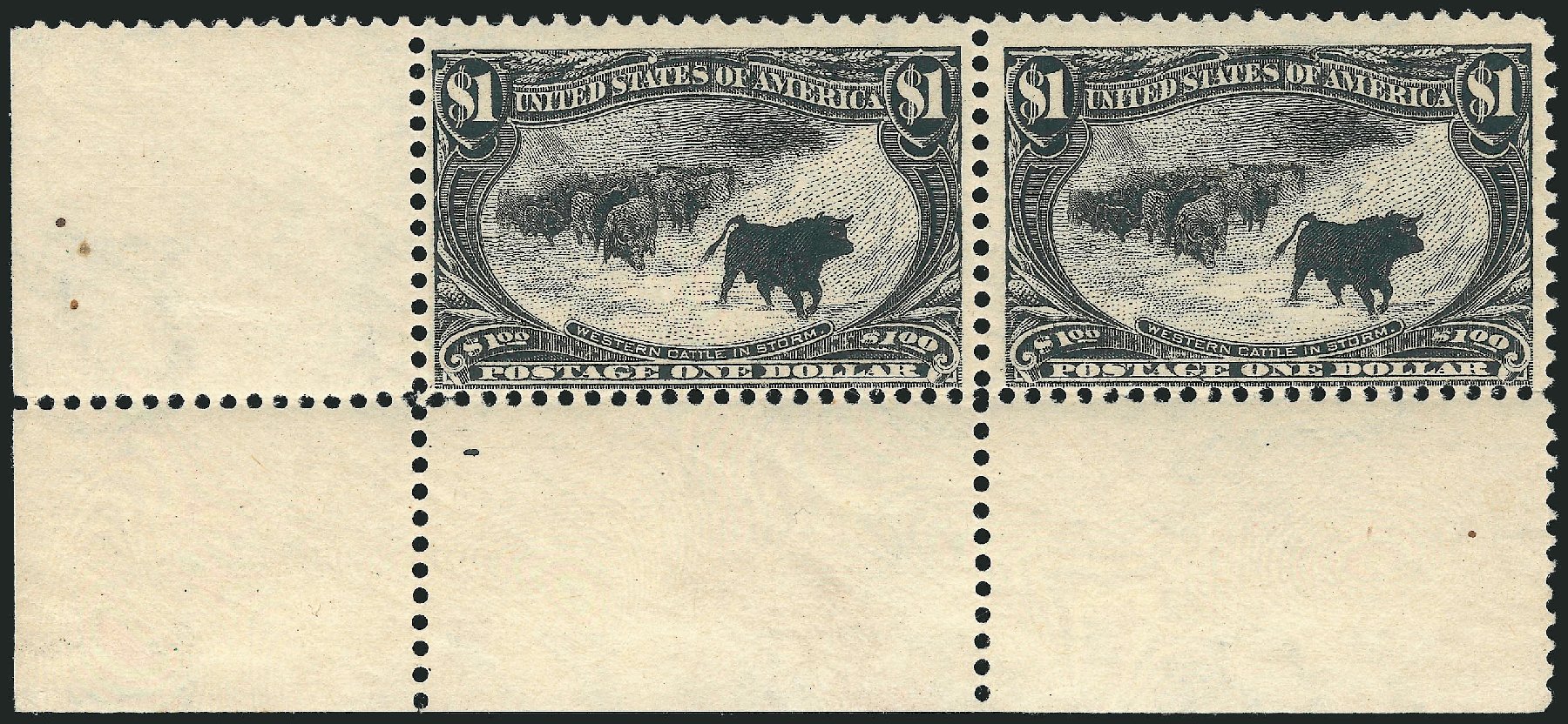 Value of US Stamp Scott Catalogue 292: US$1.00 1898 Trans Mississippi Exposition. Robert Siegel Auction Galleries, Jul 2015, Sale 1107, Lot 394
