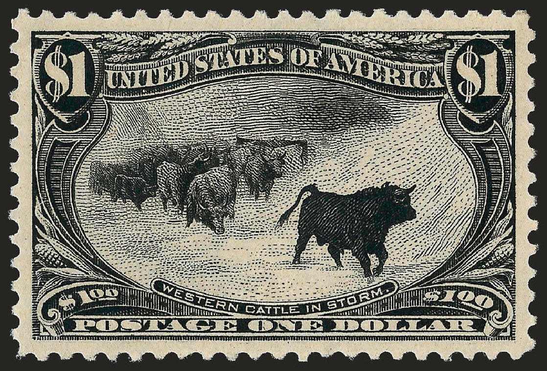 Cost of US Stamps Scott # 292: 1898 US$1.00 Trans Mississippi Exposition. Robert Siegel Auction Galleries, Sep 2008, Sale 962, Lot 2584