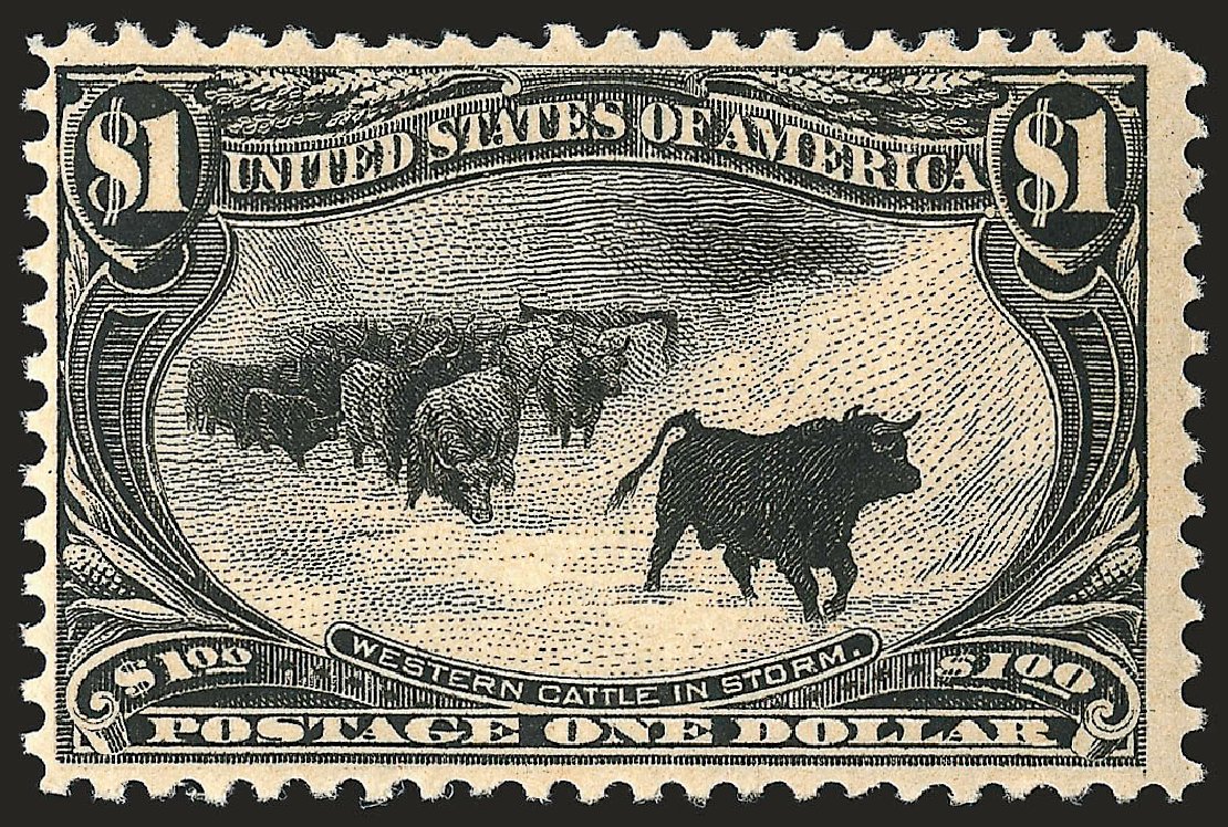 US Stamps Value Scott Catalogue 292: US$1.00 1898 Trans Mississippi Exposition. Robert Siegel Auction Galleries, Dec 2008, Sale 967, Lot 4484