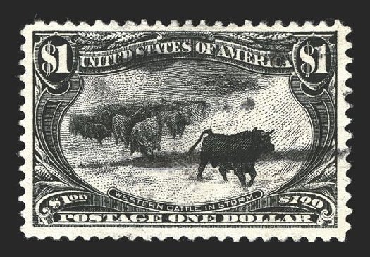 Values of US Stamp Scott #292: US$1.00 1898 Trans Mississippi Exposition. Spink Shreves Galleries, Mar 2013, Sale 142, Lot 284