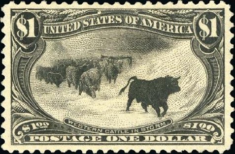 Values of US Stamp Scott #292 - US$1.00 1898 Trans Mississippi Exposition. Spink Shreves Galleries, Jan 2015, Sale 150, Lot 134