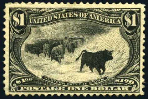 Value of US Stamp Scott Catalog # 292 - US$1.00 1898 Trans Mississippi Exposition. Harmer-Schau Auction Galleries, Apr 2008, Sale 77, Lot 85