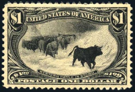 US Stamps Prices Scott 292 - 1898 US$1.00 Trans Mississippi Exposition. Harmer-Schau Auction Galleries, Jun 2008, Sale 78, Lot 1485