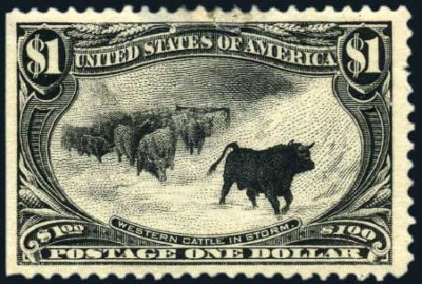 Prices of US Stamps Scott 292: US$1.00 1898 Trans Mississippi Exposition. Harmer-Schau Auction Galleries, Oct 2009, Sale 83, Lot 415