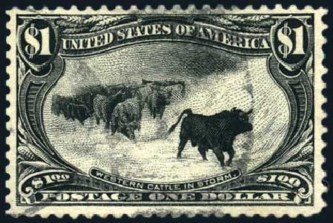 Cost of US Stamps Scott Catalogue # 292 - 1898 US$1.00 Trans Mississippi Exposition. Harmer-Schau Auction Galleries, Aug 2011, Sale 90, Lot 1435
