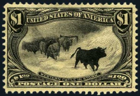 US Stamps Price Scott Catalog 292: 1898 US$1.00 Trans Mississippi Exposition. Harmer-Schau Auction Galleries, May 2012, Sale 93, Lot 325