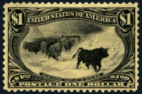 US Stamps Price Scott #292 - US$1.00 1898 Trans Mississippi Exposition. Harmer-Schau Auction Galleries, Jan 2013, Sale 96, Lot 525