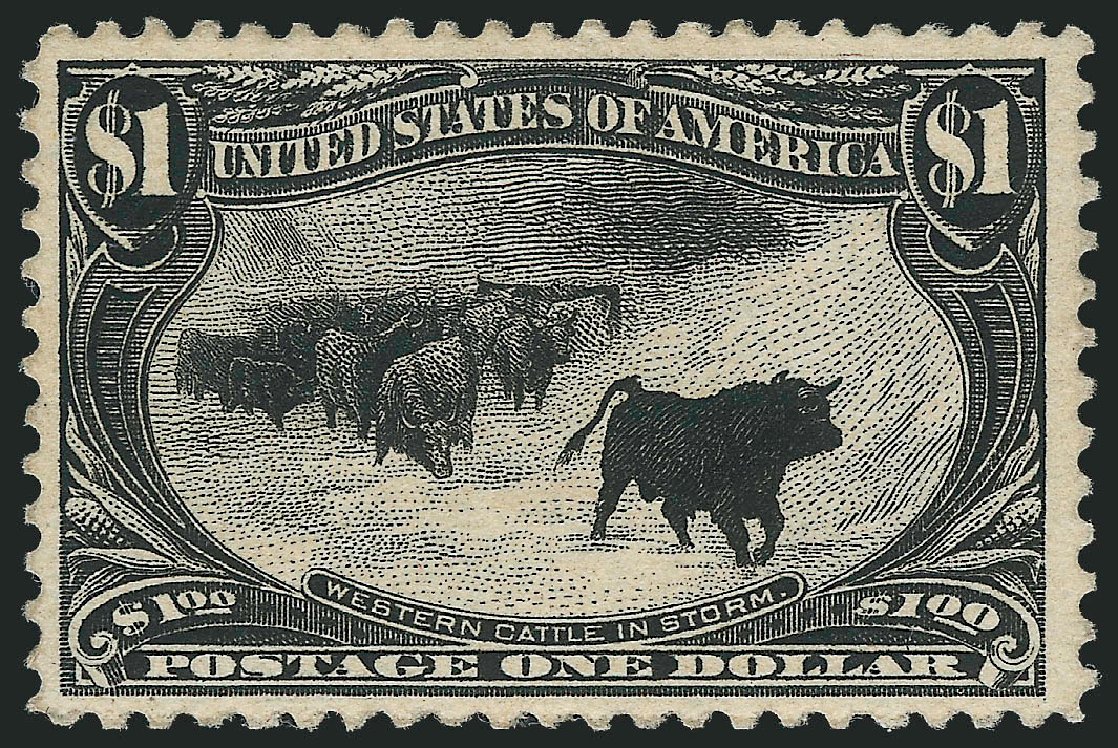 Price of US Stamps Scott Catalog #292 - 1898 US$1.00 Trans Mississippi Exposition. Robert Siegel Auction Galleries, Jun 2011, Sale 1011, Lot 655