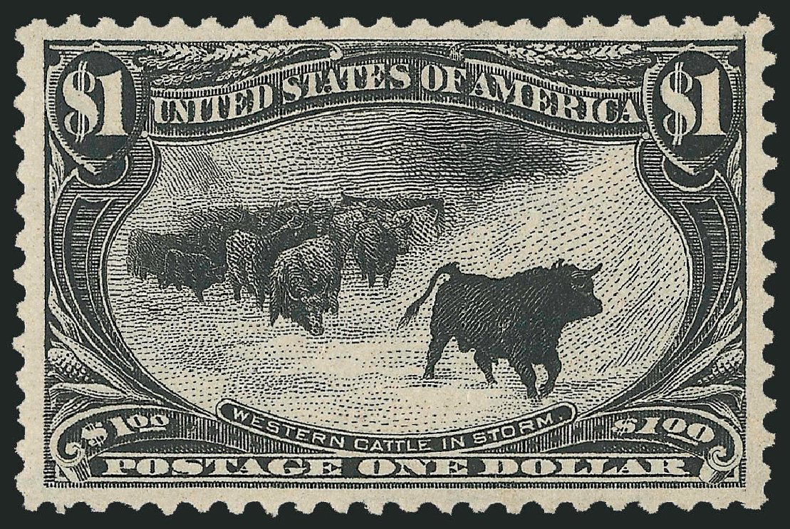 US Stamps Price Scott Cat. 292: US$1.00 1898 Trans Mississippi Exposition. Robert Siegel Auction Galleries, Oct 2011, Sale 1014, Lot 1655