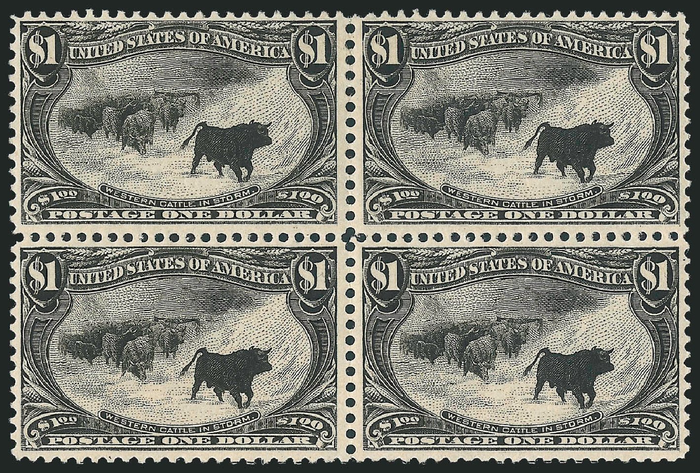 Price of US Stamps Scott Catalogue # 292 - US$1.00 1898 Trans Mississippi Exposition. Robert Siegel Auction Galleries, Oct 2011, Sale 1014, Lot 1665