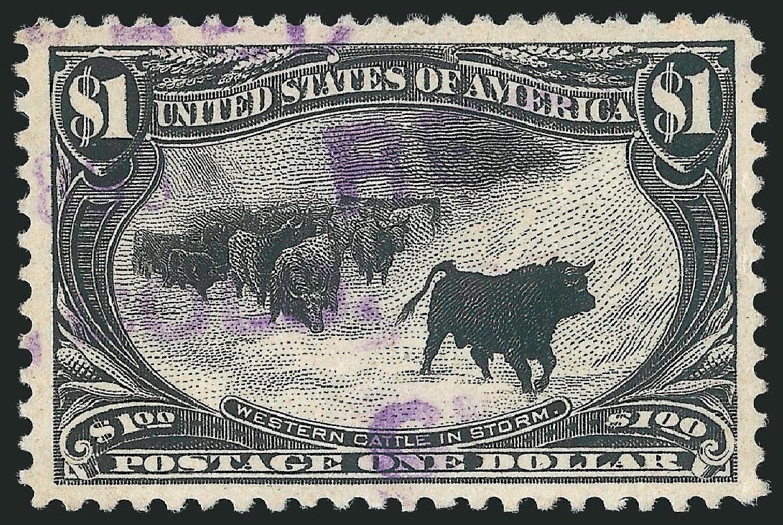 US Stamps Price Scott #292: 1898 US$1.00 Trans Mississippi Exposition. Robert Siegel Auction Galleries, Jul 2013, Sale 1050, Lot 445