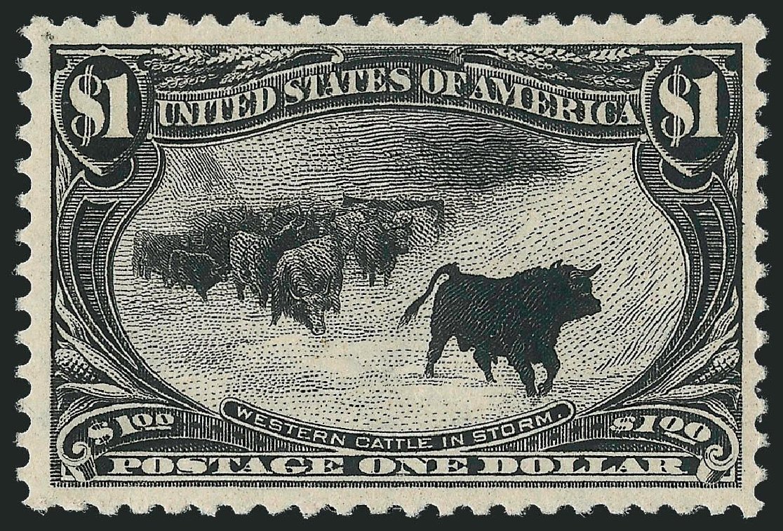 Price of US Stamps Scott Cat. #292: US$1.00 1898 Trans Mississippi Exposition. Robert Siegel Auction Galleries, Nov 2013, Sale 1056, Lot 315