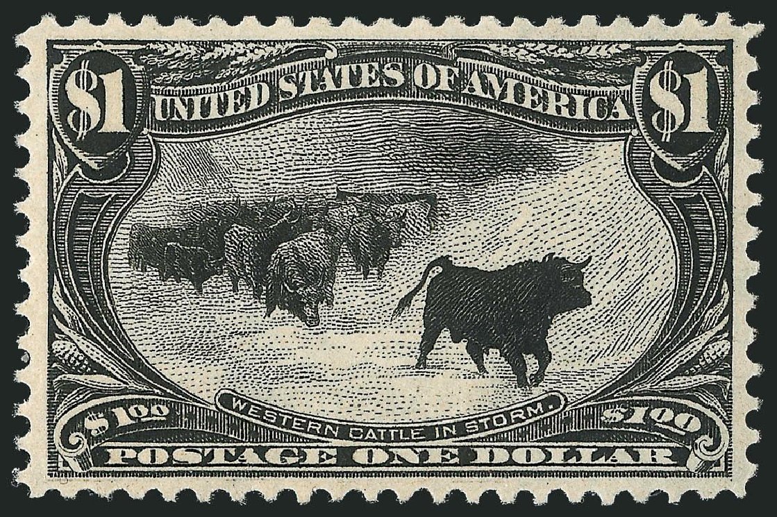US Stamps Prices Scott # 292 - 1898 US$1.00 Trans Mississippi Exposition. Robert Siegel Auction Galleries, Dec 2013, Sale 1062, Lot 475