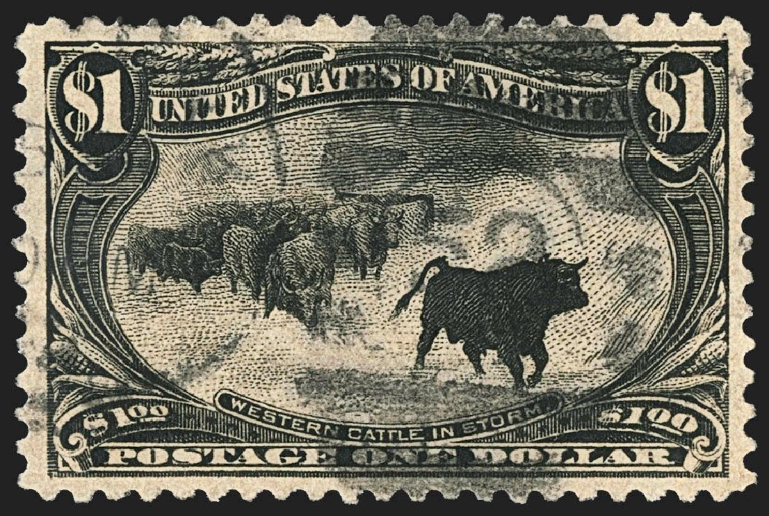 US Stamps Price Scott Catalog # 292 - US$1.00 1898 Trans Mississippi Exposition. Robert Siegel Auction Galleries, Jul 2015, Sale 1107, Lot 395