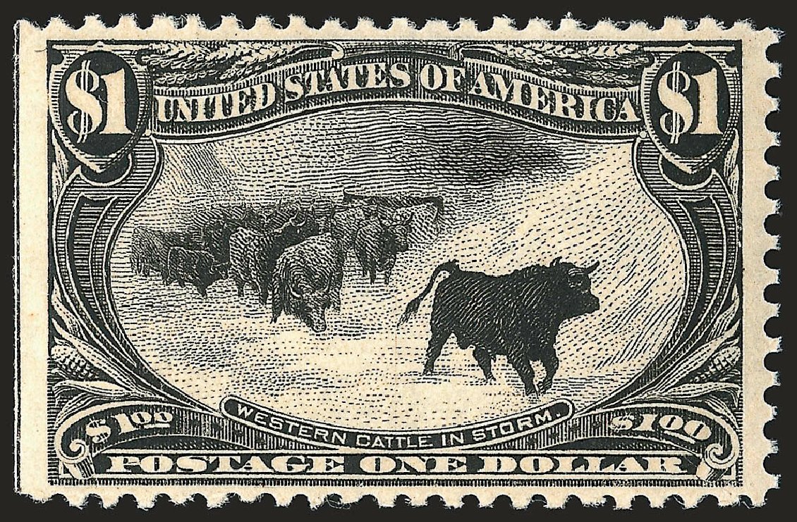 Price of US Stamp Scott 292 - US$1.00 1898 Trans Mississippi Exposition. Robert Siegel Auction Galleries, Dec 2008, Sale 967, Lot 4485