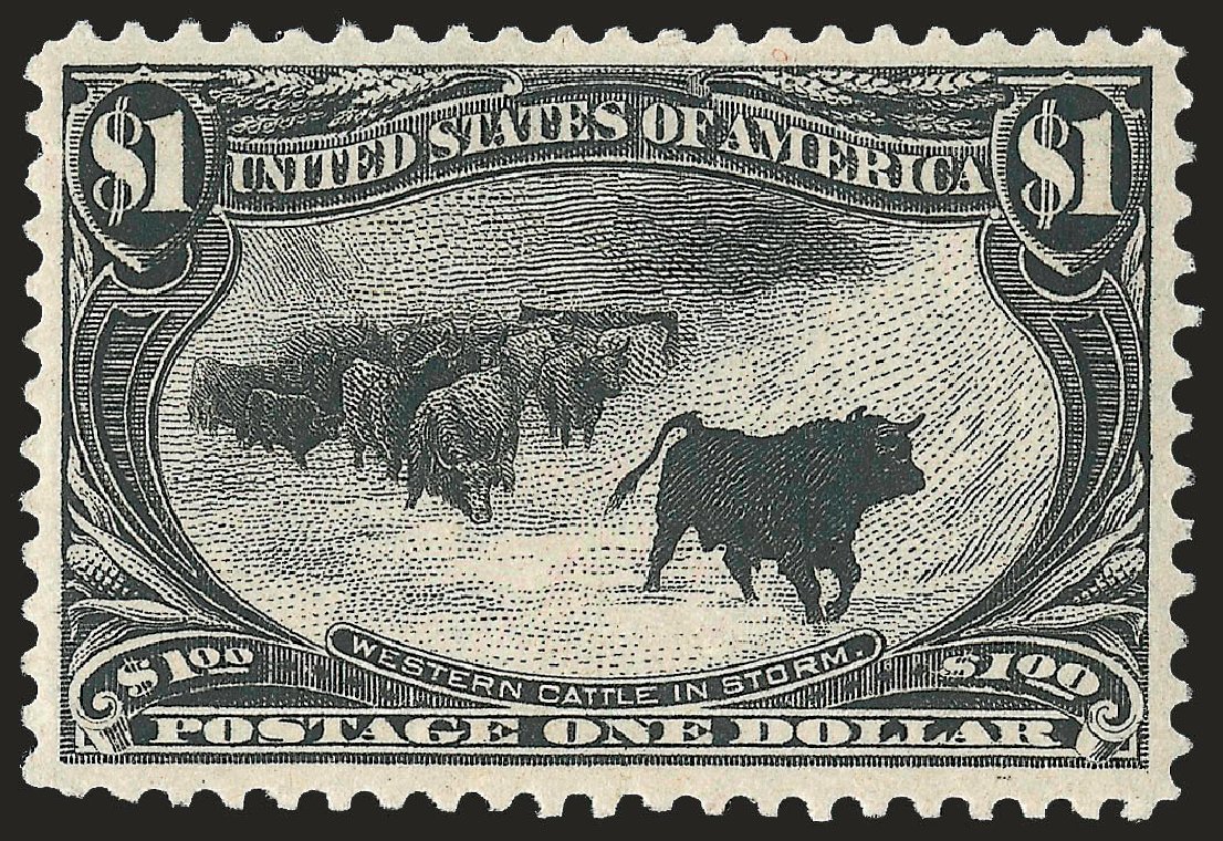 US Stamps Price Scott Catalog 292 - 1898 US$1.00 Trans Mississippi Exposition. Robert Siegel Auction Galleries, Apr 2009, Sale 972, Lot 3275