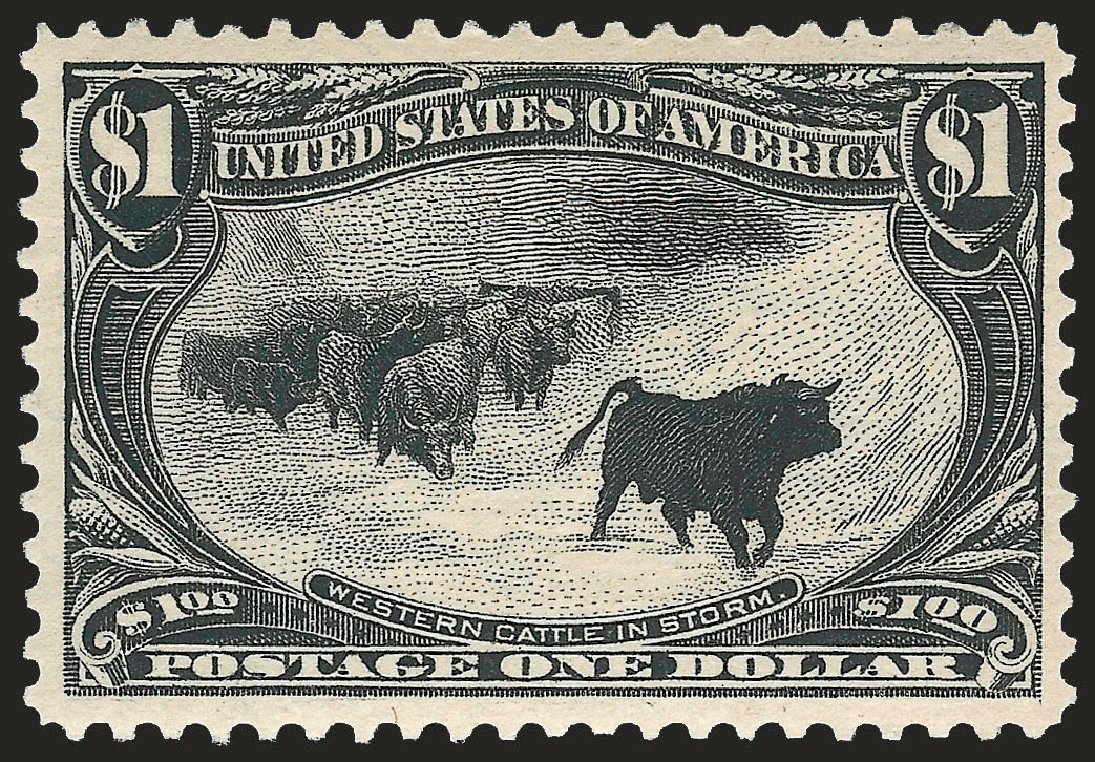 US Stamp Price Scott 292: US$1.00 1898 Trans Mississippi Exposition. Robert Siegel Auction Galleries, Jun 2009, Sale 975, Lot 1635