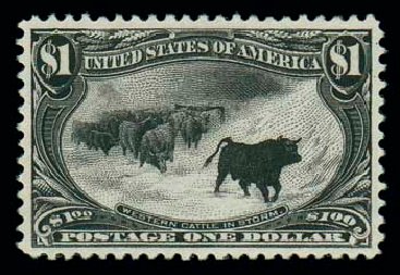 US Stamps Value Scott Catalog 292 - 1898 US$1.00 Trans Mississippi Exposition. Matthew Bennett International, Oct 2007, Sale 322, Lot 2142
