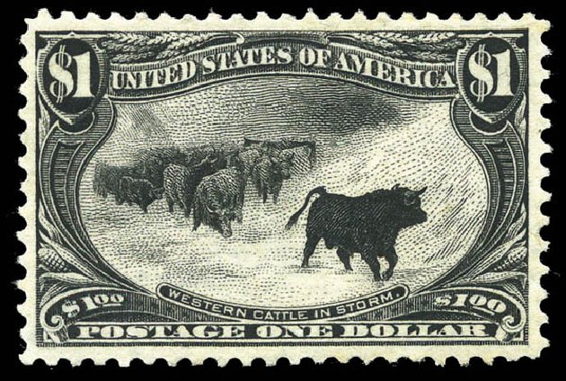 US Stamp Prices Scott Catalog #292: 1898 US$1.00 Trans Mississippi Exposition. Matthew Bennett International, Mar 2011, Sale 336, Lot 1242