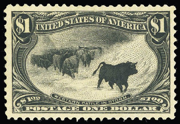 Price of US Stamps Scott Catalog #292 - US$1.00 1898 Trans Mississippi Exposition. Matthew Bennett International, Sep 2012, Sale 346, Lot 772