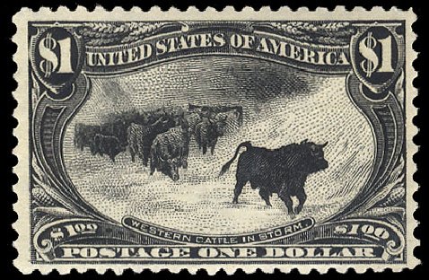 Price of US Stamps Scott Catalogue 292 - US$1.00 1898 Trans Mississippi Exposition. Cherrystone Auctions, Jun 2009, Sale 200906, Lot 142